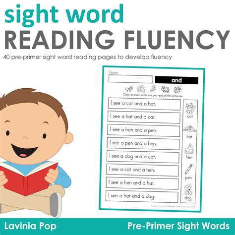 Sight Word Reading Fluency Pre Primer Sight Words