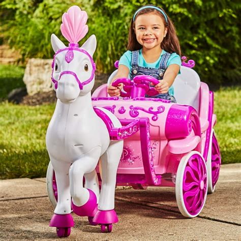 Disney Princess Royal Horse And Carriage Girls 6v Ride On Toy By Huffy