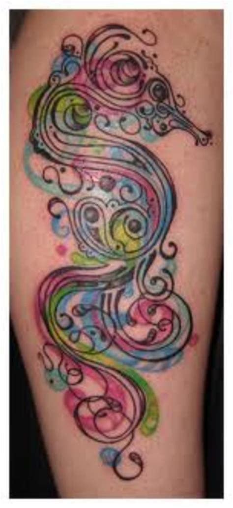 Amazing black seahorse tattoo flash. Seahorse Tattoos And Designs-Seahorse Tattoo Meanings And ...