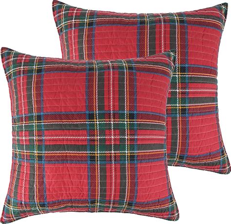 Levtex Home Spencer Plaid Quilted Euro Sham 26x26in