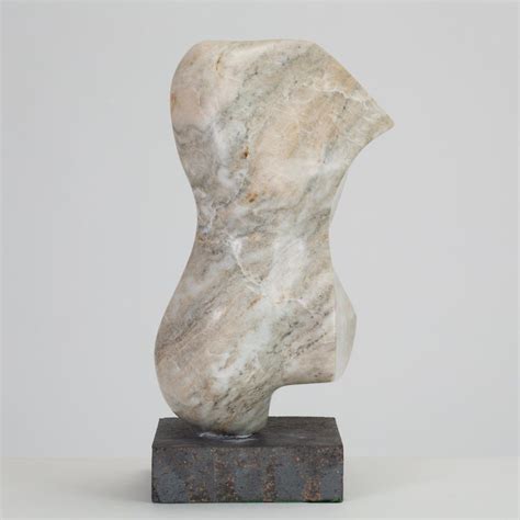 Abstract Marble Sculpture On Stone Mount At 1stdibs