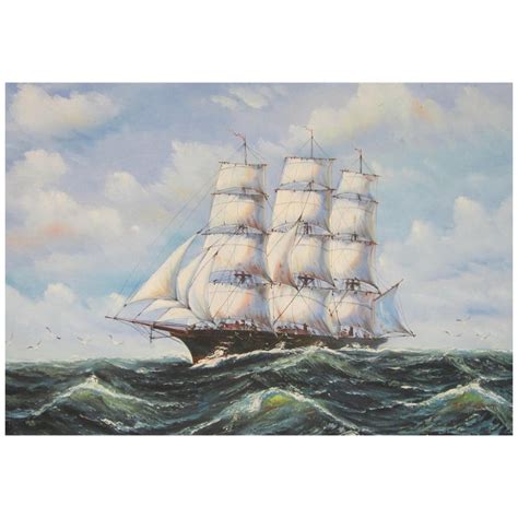 Clipper Ship Oil Painting For Sale At 1stdibs