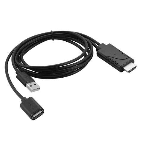 Since hdmi cables and the iphone to hdmi adapter you're going to need will cost a bit of money, you may consider getting an apple tv (even an older 3rd gen) if you plan to connect your iphone or ipad to your tv often. 2 in 1 USB Female To HDMI Male HDTV Adapter Cable For HDTV ...
