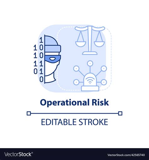 Operational Risk Light Blue Concept Icon Vector Image