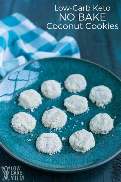 Maple No Bake Coconut Cookies With Baking Option Low Carb Yum