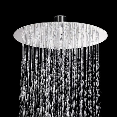 8 inch rain round shower head stainless steel rainfall bathroom showerhead top sprayer bathroom