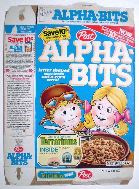 1980 Alpha Bits Cereal Box They Had Terrariums Inside The Boxes They