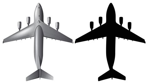 Airplane Design With Silhouette On White Background 362943 Vector Art