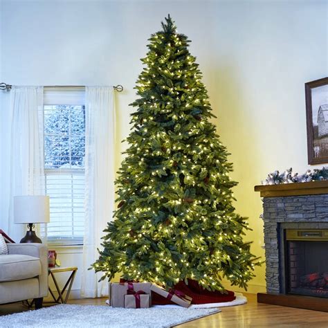 holiday living 9 ft pre lit traditional artificial christmas tree with 1200 constant warm white