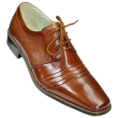 Stacy Adams Raynor Cognac Leather Dress Shoes Upscale Menswear