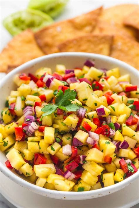 Fresh Pineapple Salsa Recipe Little Sunny Kitchen