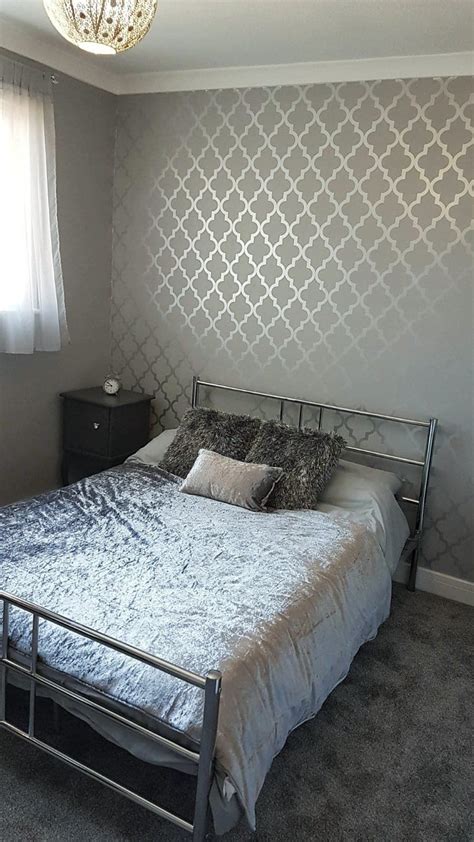 Camden Trellis Wallpaper Soft Grey Silver Silver Wallpaper Living
