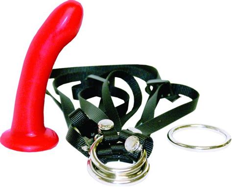 Menage A Trois Double Penetration Harness And Dildo Set On