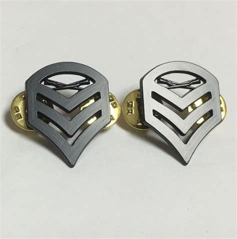 pair of us usmc marine corps staff sergeant insignia rank metal badge pin us222 buy at the