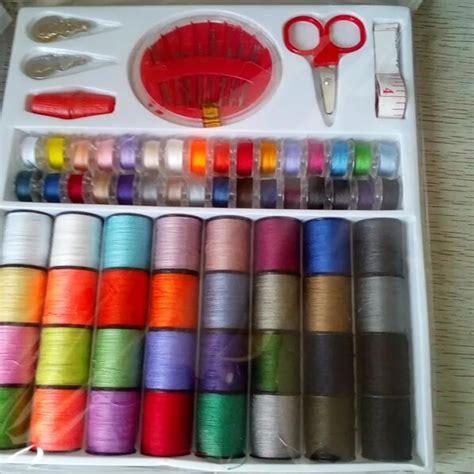 1pack64pcs Plastic Bobbins Sewing Threads Tools Cones Set Household