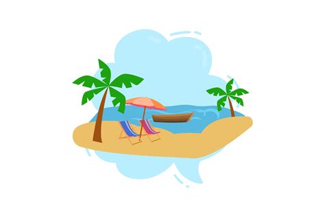 Summer Holiday Beach Illustration Gráfico por margaritaristudio Creative Fabrica
