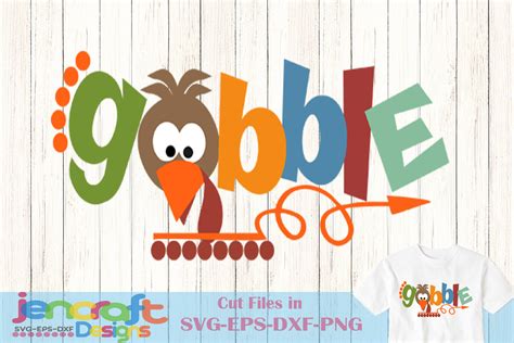 Turkey Svg Gobble Thanksgiving Word Art Svg Cut File Image 147209