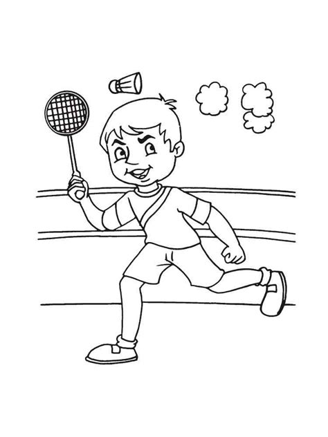 Badminton Coloring Page Coloring Home