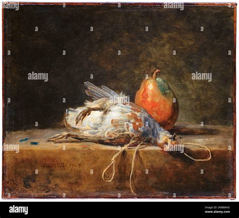 Jean Baptiste Siméon Chardin Still Life With Partridge And Pear
