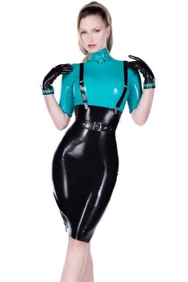 Dom Elegance Collection Knee Length Latex Skirts