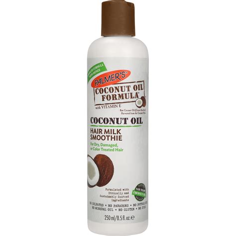 This is because of its low molecular weight and straight linear chain structure, which reduces the protein loss for both. Palmer's Coconut Oil Formula Hair Milk Smoothie 8.5 fl.oz ...