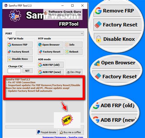 Download SamFw FRP Tool Free Remove Samsung FRP One Click