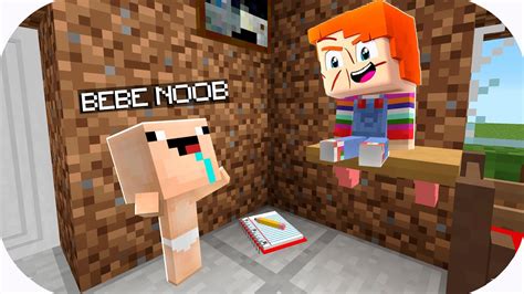 Bebe Noob Compro Al MuÑeco Chucky En Minecraft Troll Roleplay Youtube