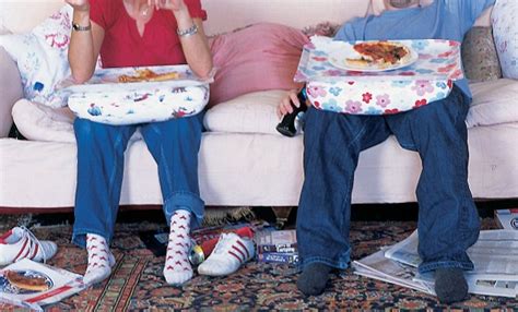 Green beans and gravy? whoa, the plastic wrap's caught fire! i bet you couldn't even make a tv dinner. this tastes like a tv dinner. Telly tubbies: Eating dinner in front of the TV 'can make you fat' | Daily Mail Online