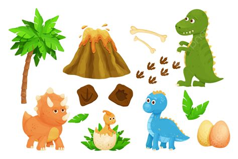 디노 알로 귀여운 아기 공룡을 설정 역사 외딴 만화 Png 일러스트 및 벡터 에 대한 무료 다운로드 Pngtree