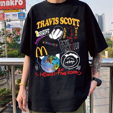 Camiseta Basica Algodao Travis Scott Highest The Room Jack Cactus