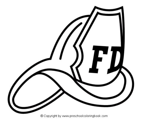 Cartoon firefighter coloring page from professions category. www.preschoolcoloringbook.com / Fire Safety Coloring Page