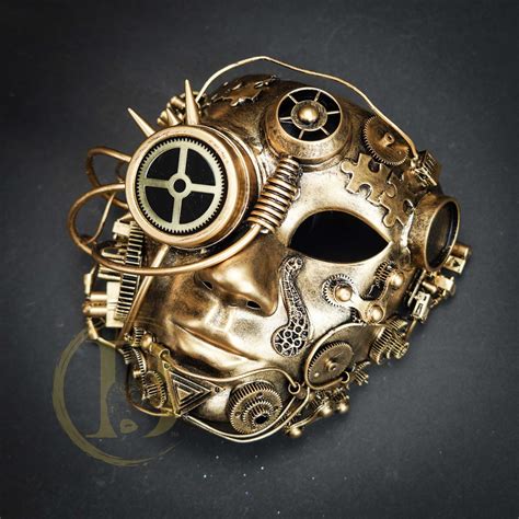 Steampunk Skull Mask Steampunk Bird Mask Gold Skull Mask Etsy Uk