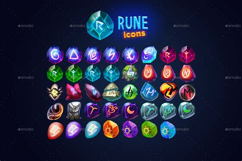 Fantasy Rune Icons By Pulsarxstudio Graphicriver