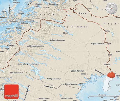 För att klara samhällsutmaningarna måste situationer där det offentliga sverige och näringslivet. Shaded Relief Map of Norrbottens Län