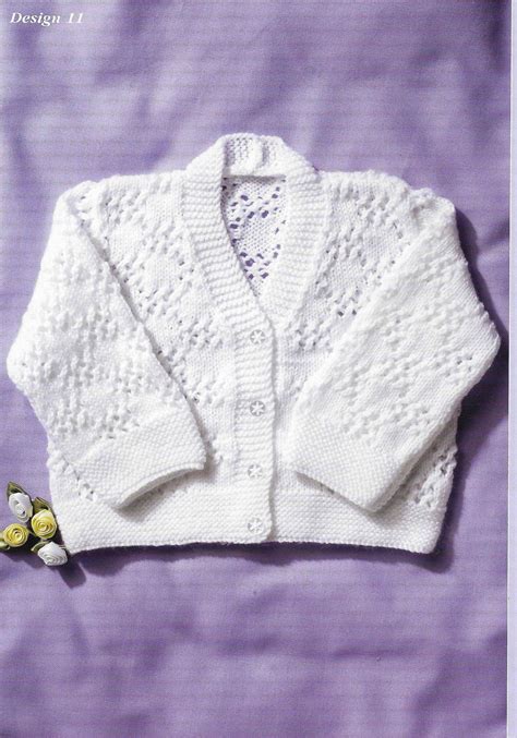 4 Ply Baby Cardigan Knitting Pattern Pdf Newborn Lace Hooded Cardigan