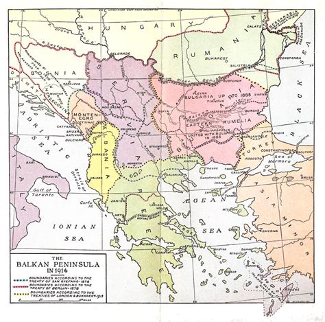 Balkan Peninsula Map 1914