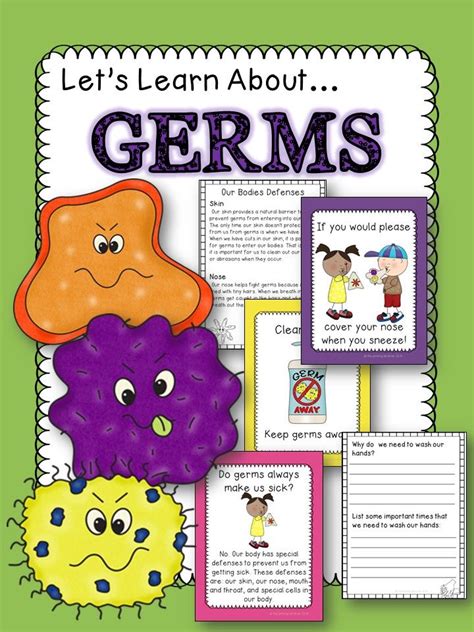 Germs Healthy Habits School Health Germs Lessons Preschool Crafts