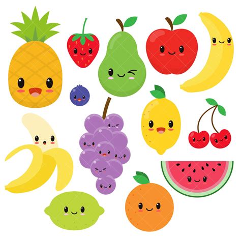 Gerelateerde Afbeelding Happy Fruit Kawaii Fruit Cute Fruit