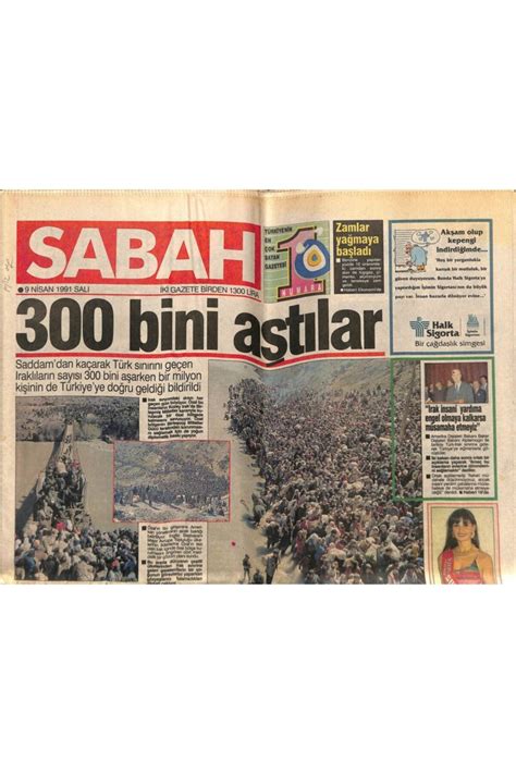 Gökçe Koleksiyon Sabah Gazetesi 9 Nisan 1991 Dünyada 22 Ülkenin