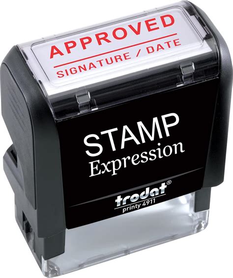 Stampexpression Approved Signature And Date With Line