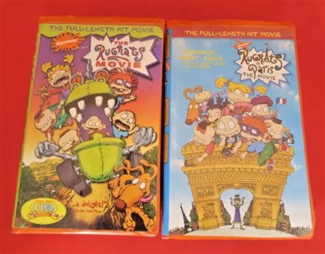 Nickelodeon Rugrats Vhs Lot Orange The Movie In Paris Mommy Mania All
