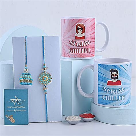 Buy Send Sneh Ethnic Bhaiya Bhabhi Rakhi And Festive Mug Set Online FNP
