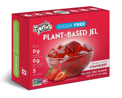 simply delish natural strawberry jel dessert sugar free non gmo gluten free