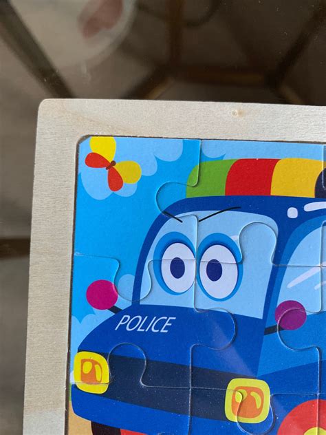 Police Car Jigsaw Puzzle Fun Educational Childrens Etsy