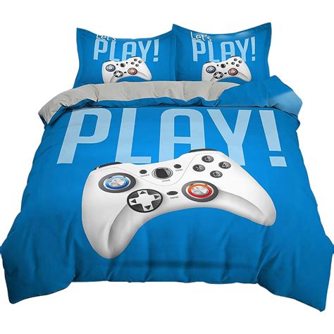 Gamer Duvet Cover Set Cartoon Bedding Kids Boys Girls Bed Set Game