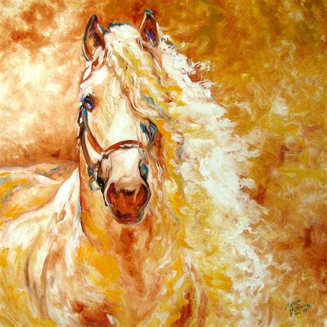 Golden Grace Equine Abstract Painting By Marcia Baldwin Fine Art America