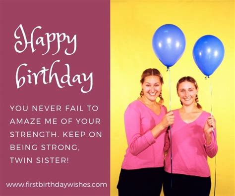 Best Birthday Wishes For Sister Twin Sister Sister In