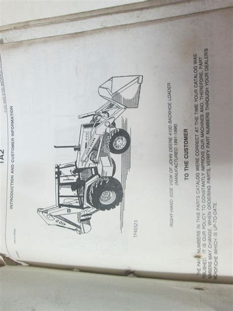 Parts And Accessories John Deere Jd 410b 410d 510d Backhoe Loader Tractor