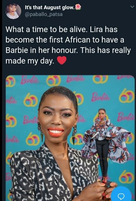 Twitter Congratulates Lira On Becoming The First African Barbie Doll