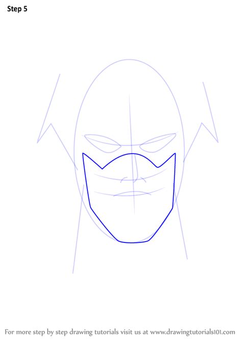 Signup for free weekly drawing tutorials Learn How to Draw The Flash Face (The Flash) Step by Step ...